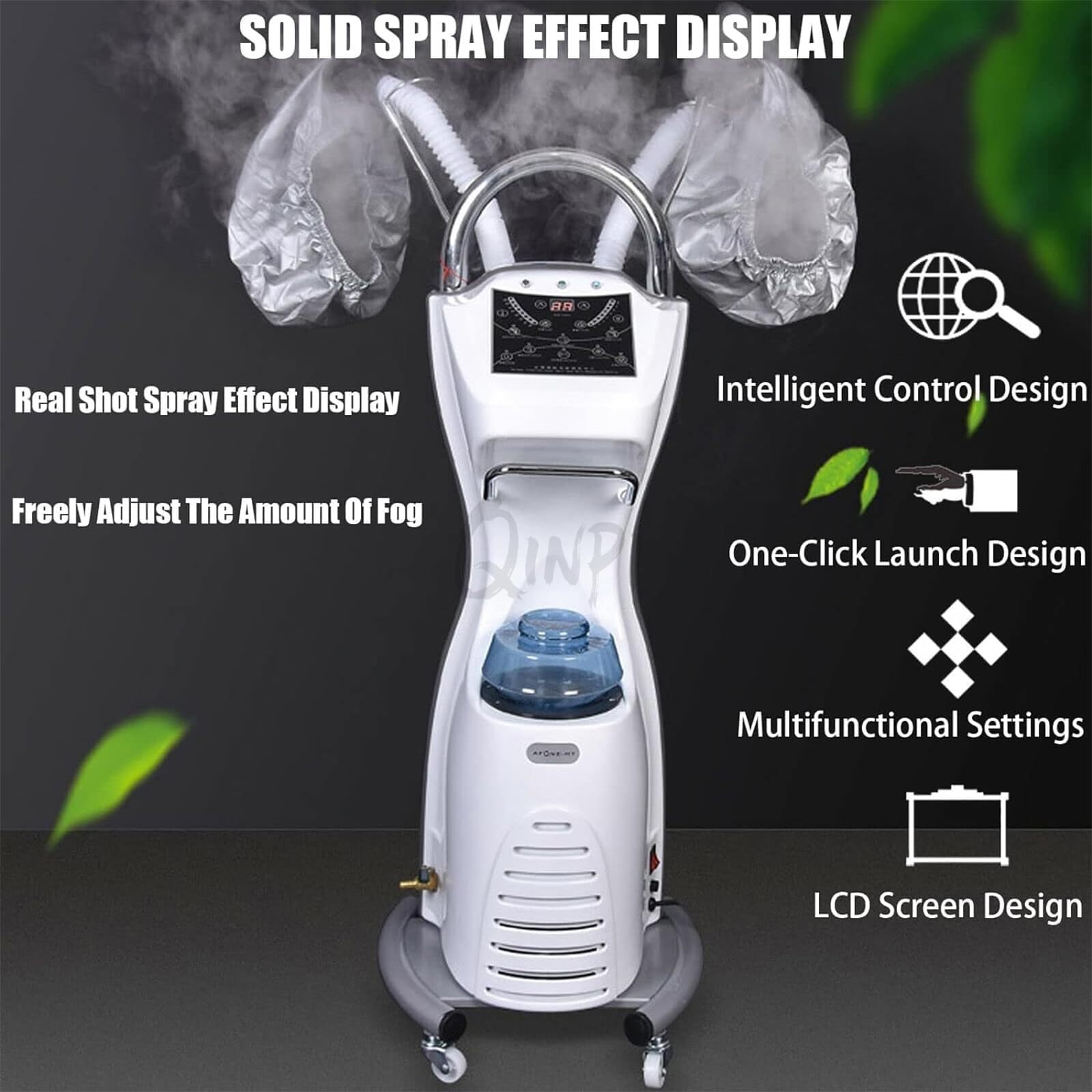 Vaporizzatore per la Cura dei Capelli e del Cuoio capelluto, vaporizzatore per Capelli con micronebulizzazione, disintossicante per Il Cuoio capelluto, Avvio con Un Solo Tocco
