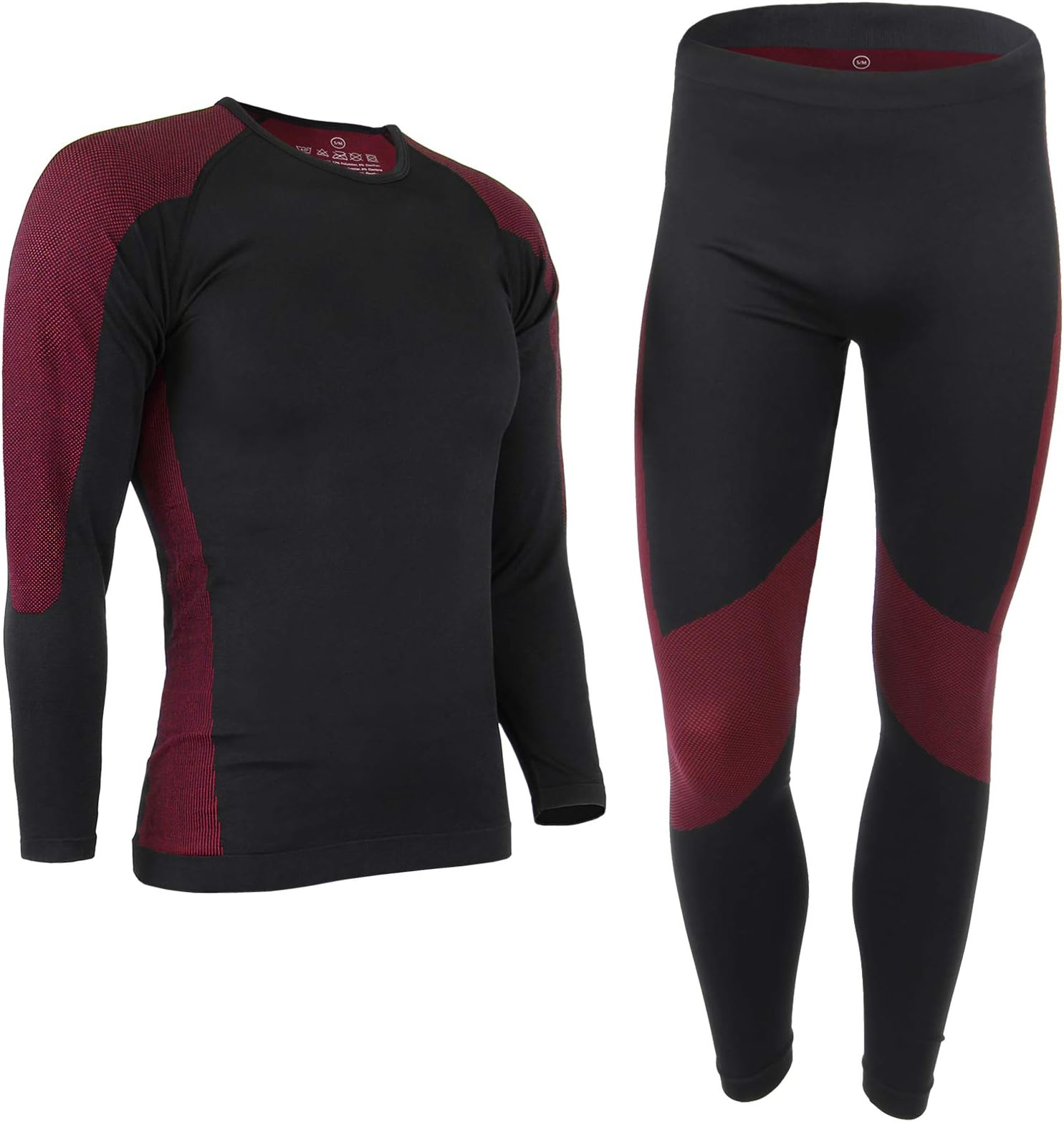 ALPIDEXMen's Functional Underwear Thermal Underwear Ski Underwear - Breathable, Warming and Quick Drying