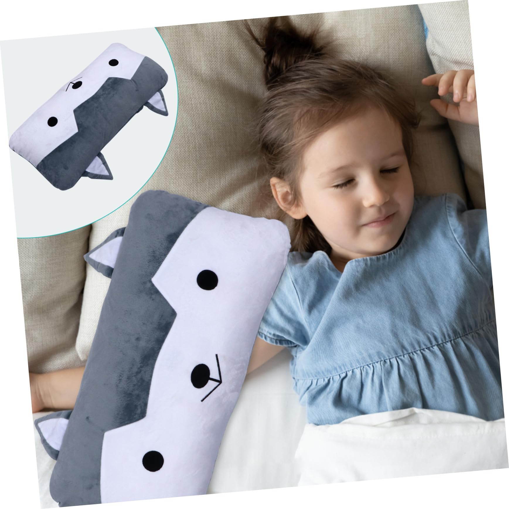 Cuscino di Peluche lungo Creativo, Morbido, 1 Pezzo | Forma Simpatica, per Divano e Auto, Tessuto Peluche, Comfort al Tatto, Mantiene la Sagoma
