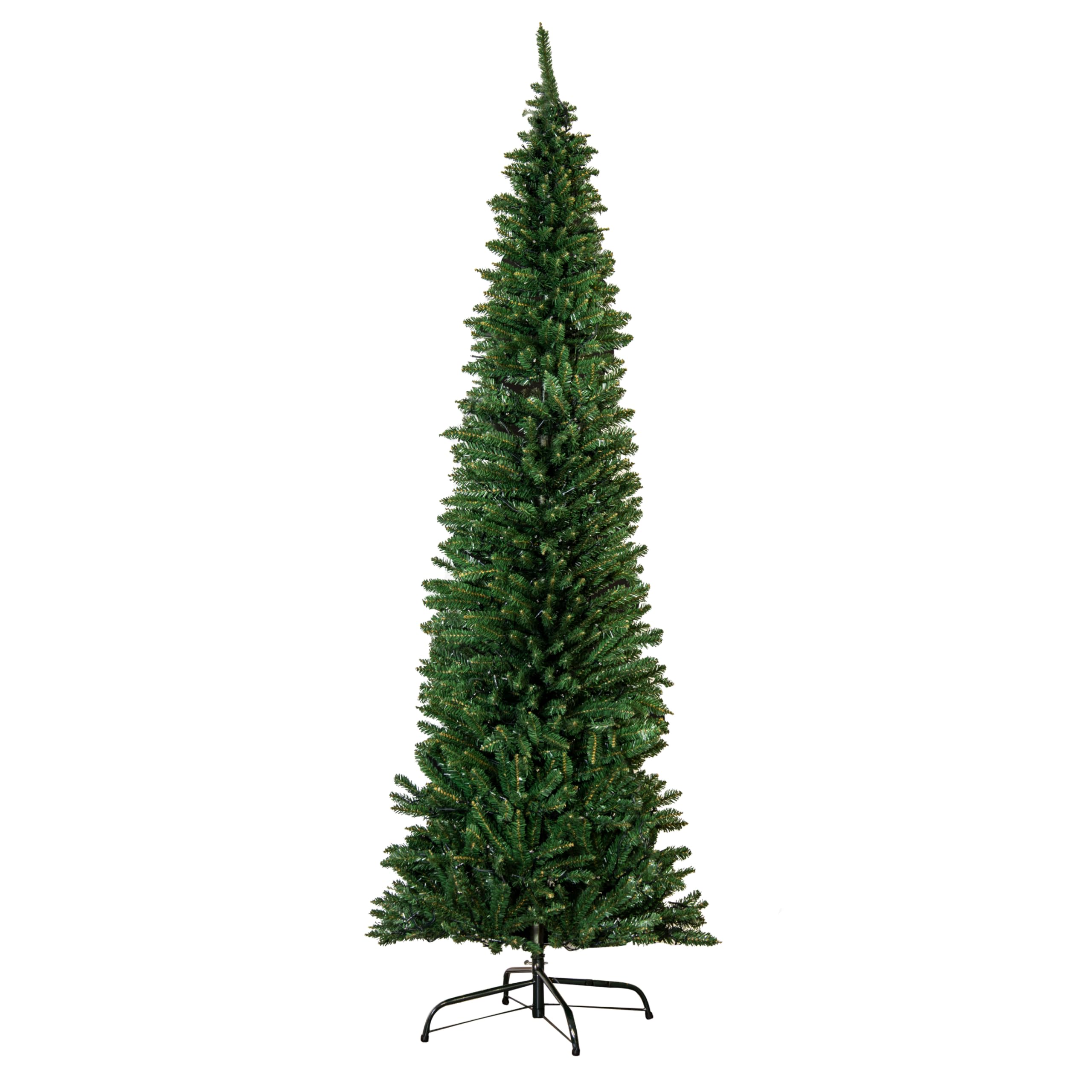Christmas Tree World | 7ft Artificial Unlit Green Italian Pencilimo | Natural and Realistic Look with Bushy and Luxury Quality PVC Tips | Easy to Assemble and Take Down | 68cm Diameter