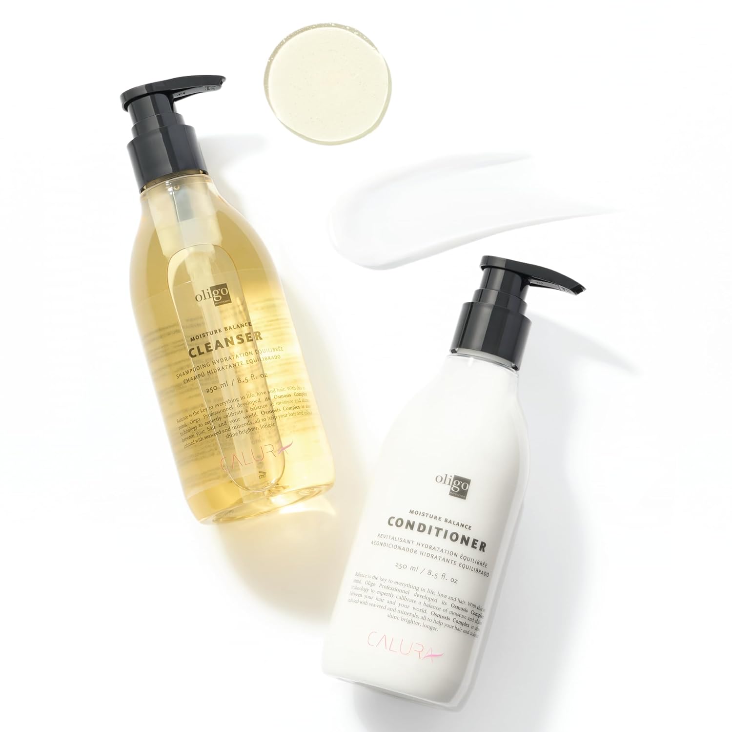 Oligo Professionnel - Calura Moisture Balance Cleanser & Conditioner - Sulfate free - Vegan - Paraben free - Color safe - Shine - Hydrating formula for dry hair - 8.5oz DUO BUNDLE - Image 2