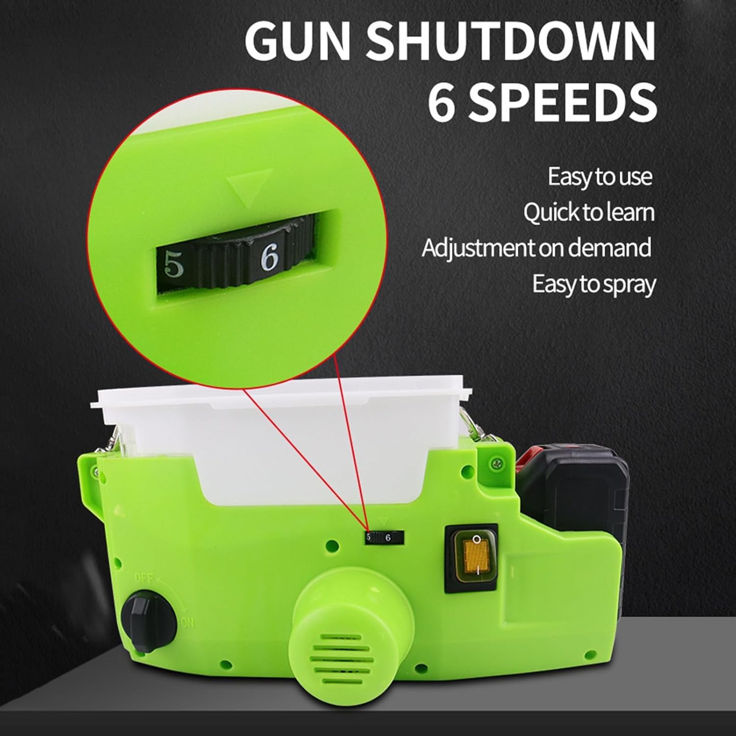 Pulverizador de pintura sin aire inalámbrico de alta presión, mochila de 1.7 L pistola de pulverización eléctrica para pintar paredes sin esfuerzo y mejoras del hogar
