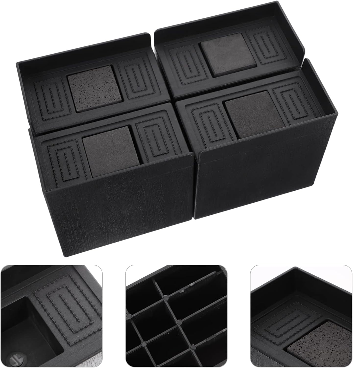 Garneck 4pcs Bed Risers for Dorm Twin Heavy Duty Furniture Pads Mattress Lifter Appliance Lift