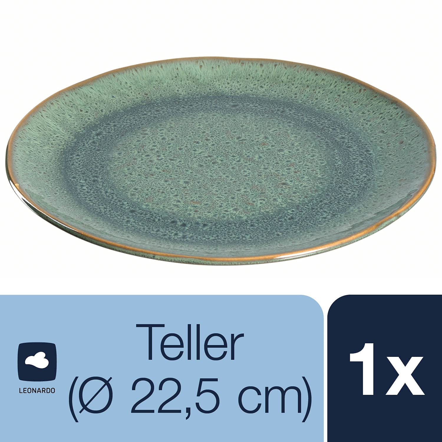 LEONARDO Matera Piatto Zuppa In Ceramica Verde – 0,98 L – Fatto A Mano – Resistente E Impilabile – 1 Pezzo