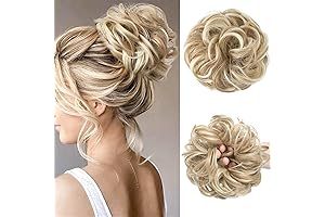 1 PC Water Blon Messy Hair Bun Extensions | Synthetic Chignon Updo Hairpieces