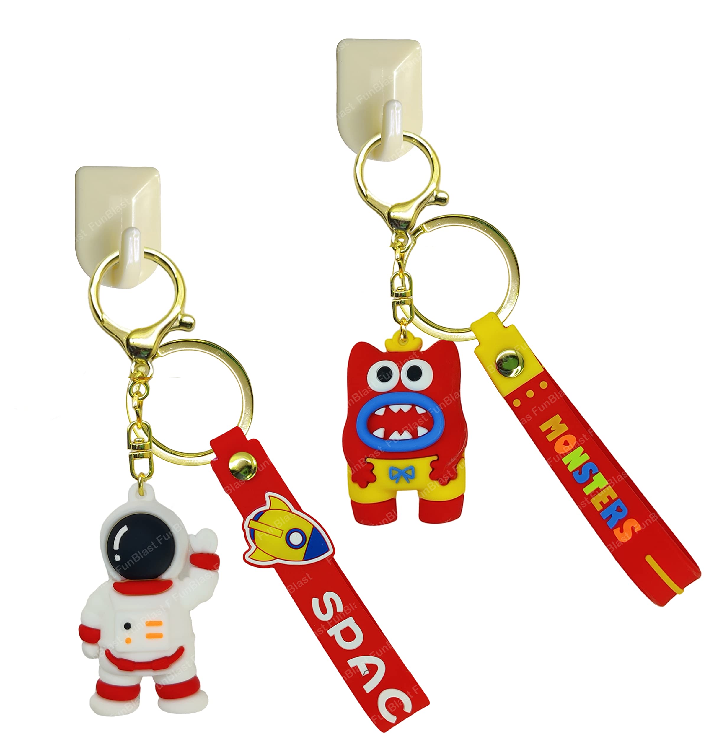 FunBlast Space Theme Keychain – 3D Fancy Rubber Key Chain, Kawaii Keychains, Keyrings for Home, Office, Car, Best Gift Keychains, Key Chains for Girls, Party Favor Item