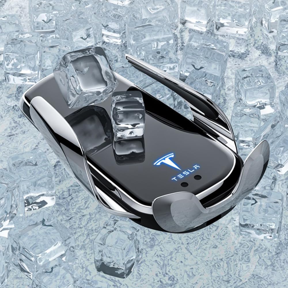 Soporte Móvil Coche,Soporte Móvil Coche para el Salpicadero Rejillas de Aire y Parabrisas para Tesla Model Y 2020 2021 2022 2023 2024.,A-Black