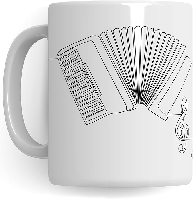 Tasse en accordéon Cadeau musical pour accordéoniste Tasse à café