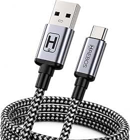Cabo USB para USB-C 2 Metros 60W, Carregamento Rápido 3A, Nylon Trançado Reforçado, Alta Durabilidade, Compatível com Android, Samsung, Xiaomi