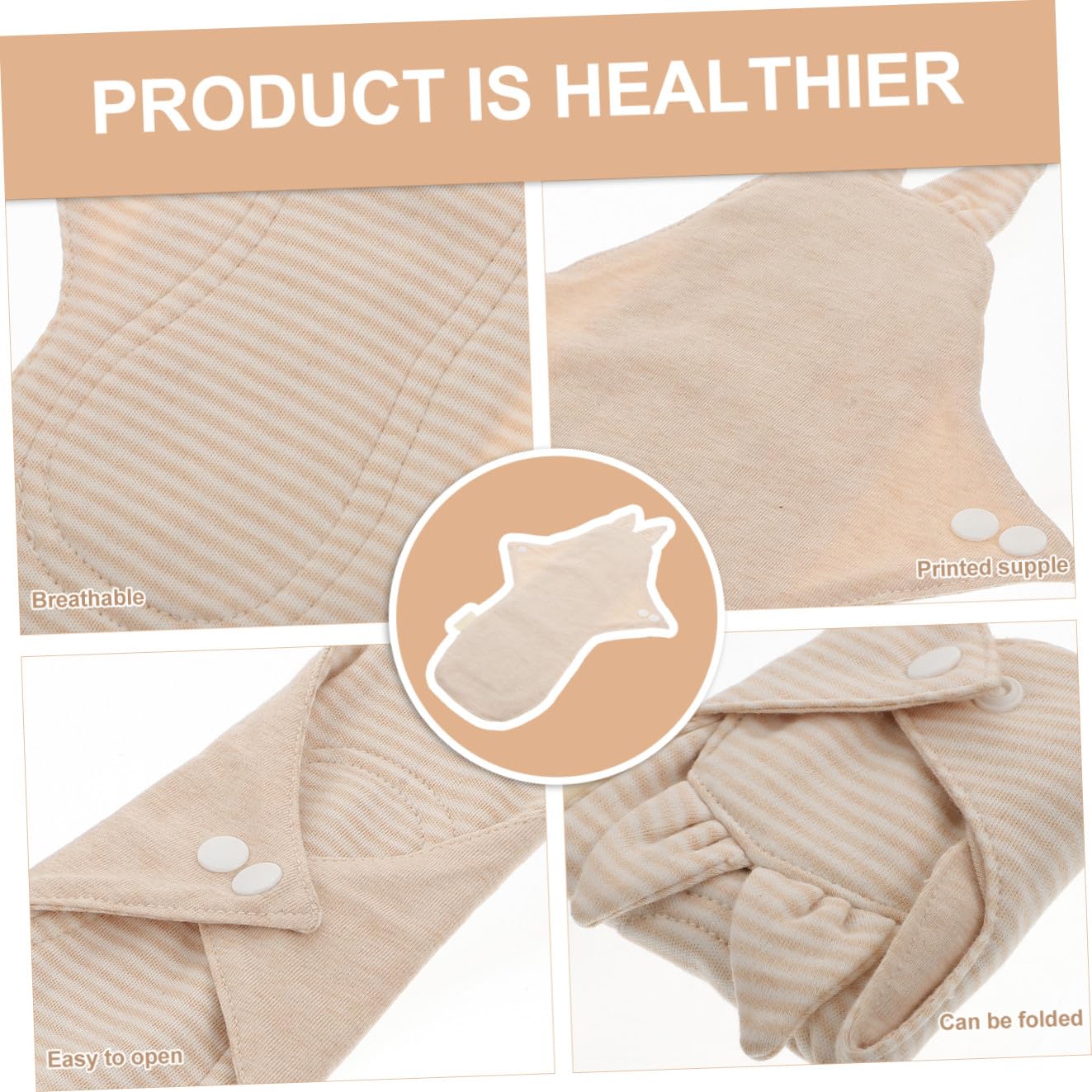 FOMIYES 3 Piezas Higiene de las aletas festoneadas toallas sanitarias reutilizables compresas menstruales reutilizables servilleta normal sanitario suministros de mujer alfombra sanitaria