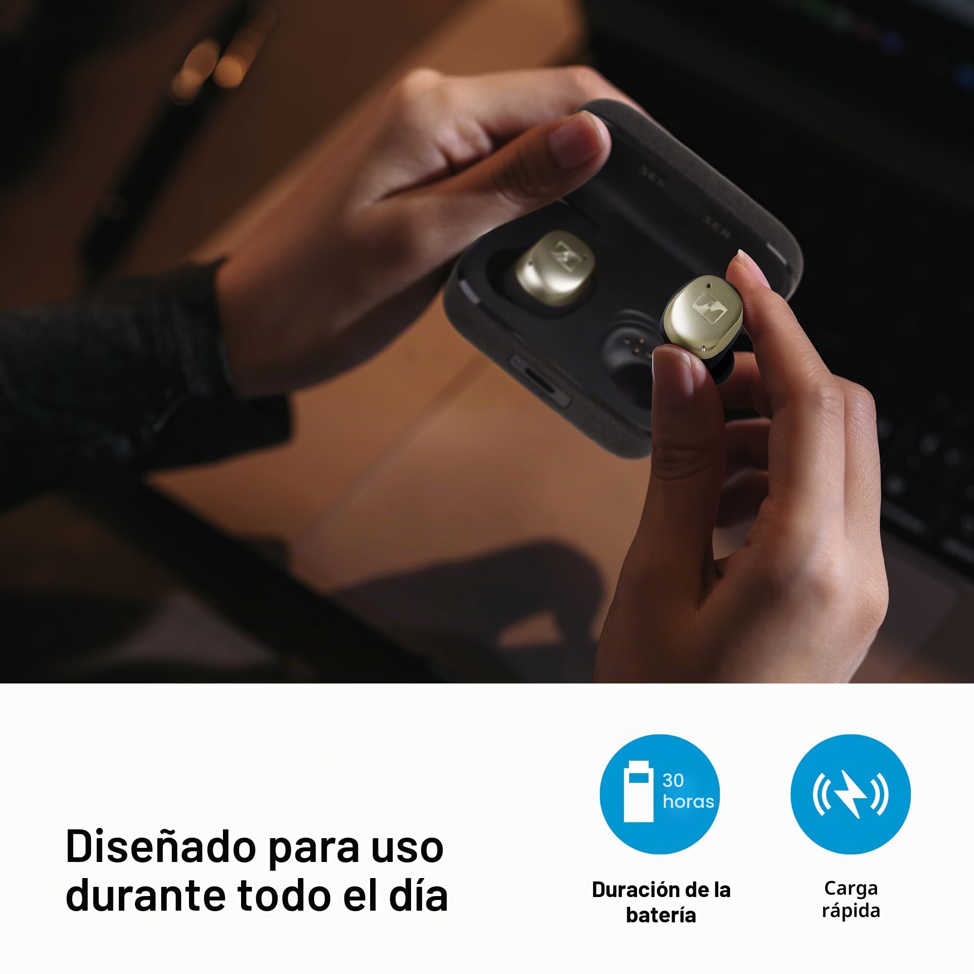 Sennheiser Momentum True Wireless 4 - Auriculares inalámbricos con sonido y música