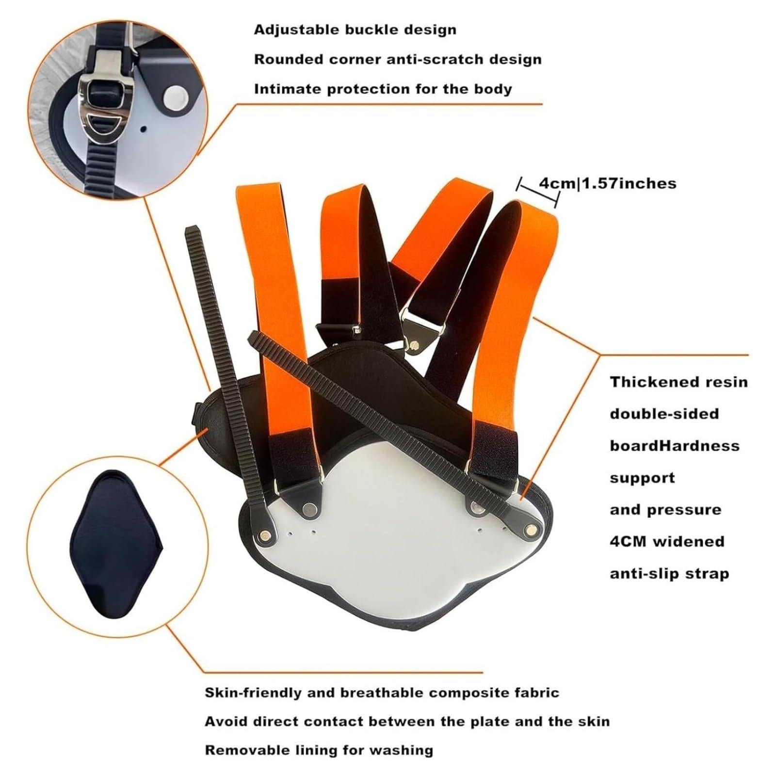 Soporte for ortesis de pectus carinatum, soporte for el pecho de paloma, soporte for depresión torácica, ajuste libremente el tamaño, diseño antideslizante y antidesplazamiento, agradable(X-Small)