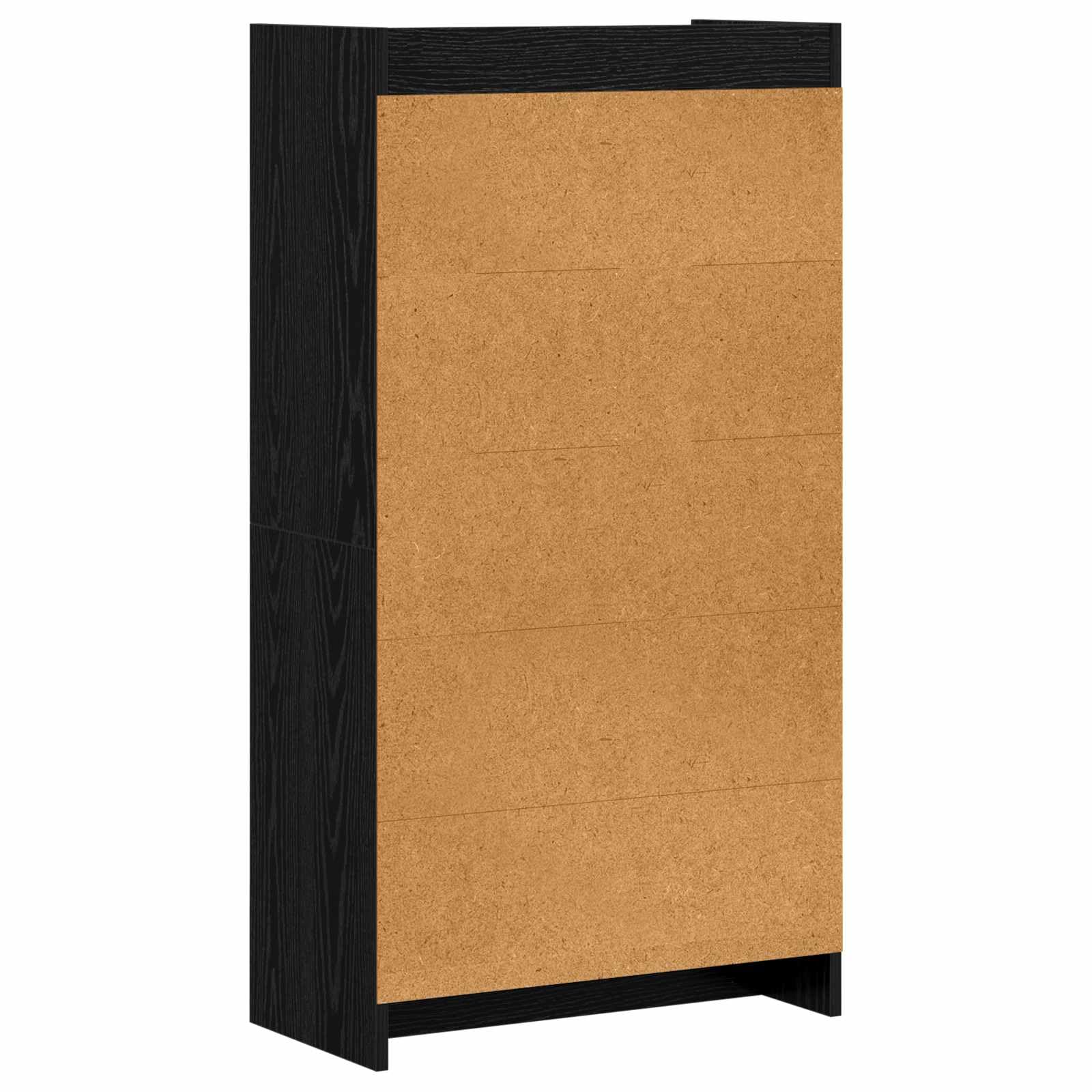 Libreria in rovere nero, 59 x 30 x 111 cm, con 6 ripiani, per ufficio, soggiorno, studio, cameretta dei bambini, corridoio