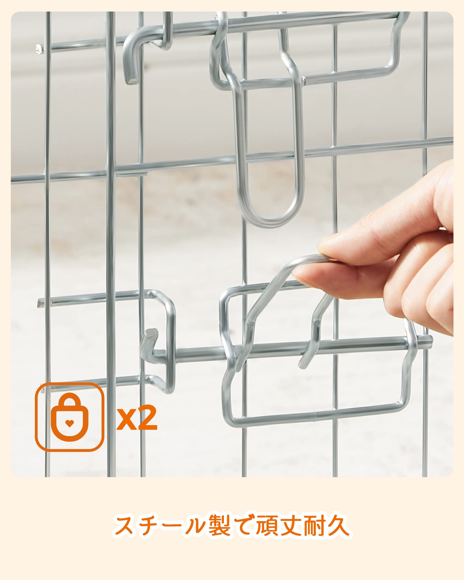 Amazon | FEANDREA ペットサークル 小型犬 ワイヤーサークル 折り畳み