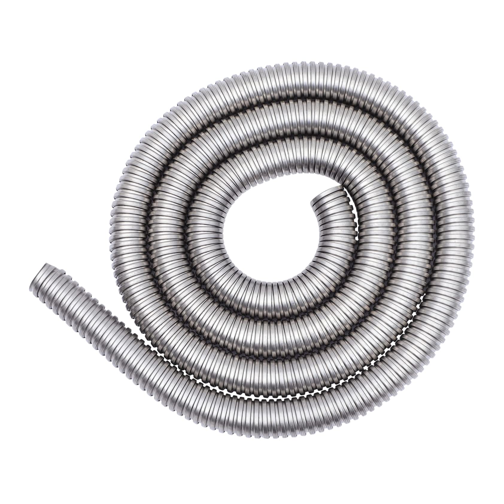 Jojofuny Stainless Steel Cable Sleeve Protector Flexible Metal Conduit Metal Threaded Hose for Home Office Desk Tv and Computer Cable Management Wire Protection Hose Silver