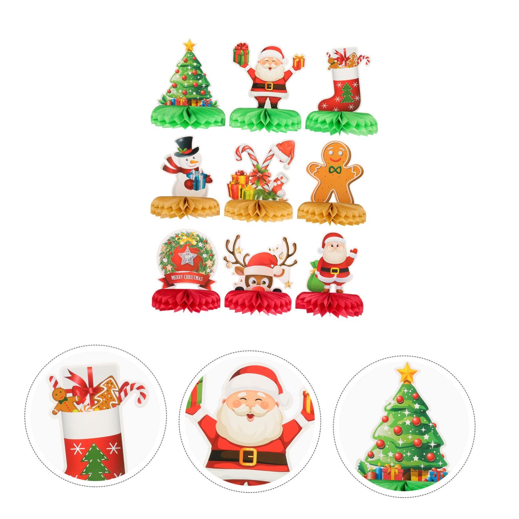 Alasum 27piezas Adornos De De Navidad Para Decoración De Mesa Accesorios De Fiesta Navideña Instalación