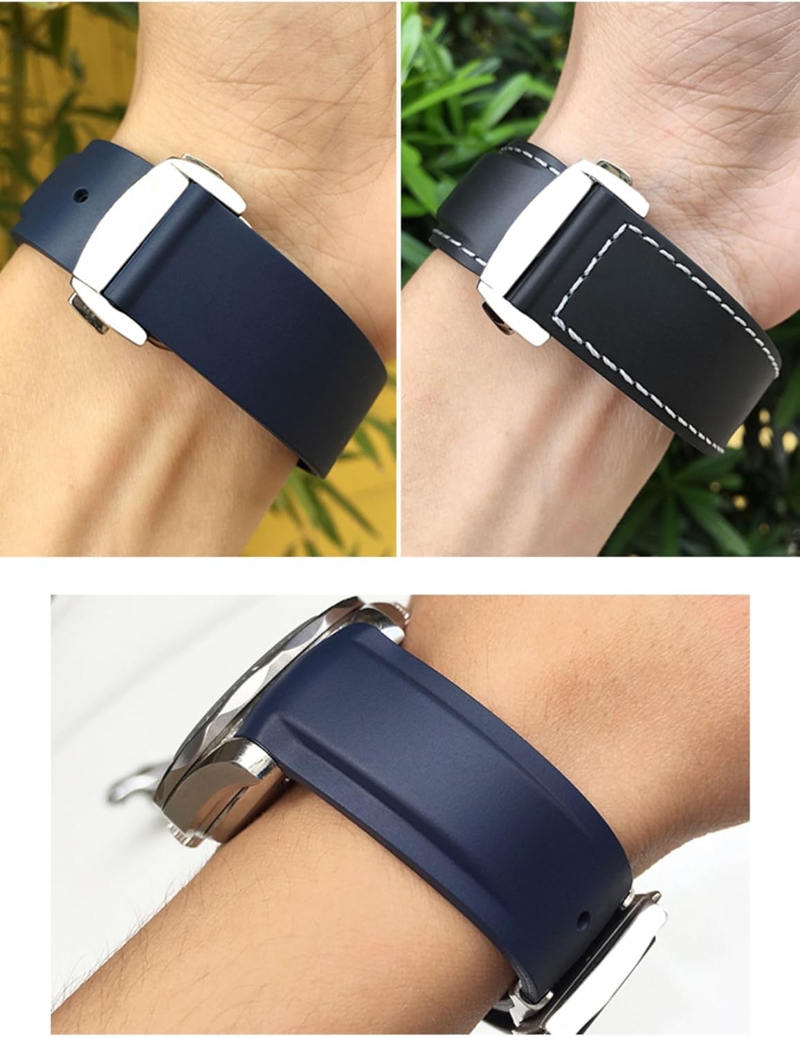 [yaponjp] オメガ シーマスター 300 プラネットオーシャン コンクエスト用時計バンド、ミドー コマンダー用ラバーウォッチ