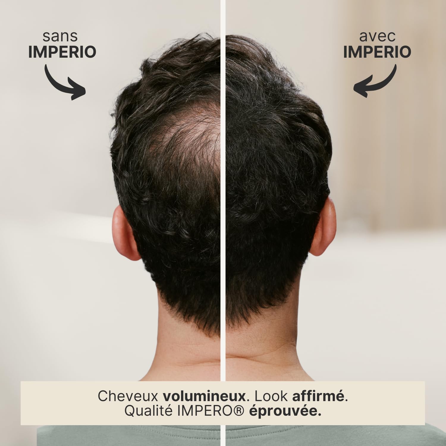 IMPERIO Pack de recharge pour cheveux dispersés - Recharge de 110 g avec cheveux raides de qualité supérieure - Recharge durable avec fermeture pratique - Remplissage facile de la boîte Hair Fibers