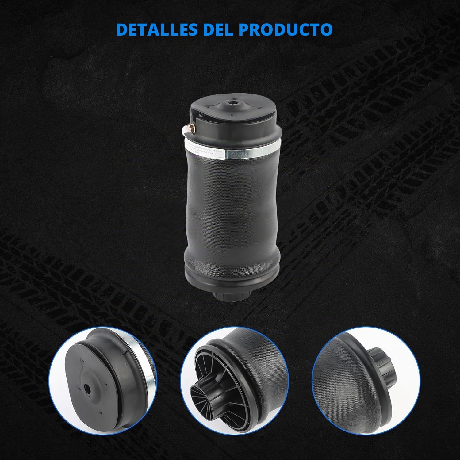 1 pieza de resorte neumático trasero izquierdo derecho compatible con 2005-2016 Clase GL X164 Clase M W164 Reemplazo para 1643200225 1643200425 1643200625