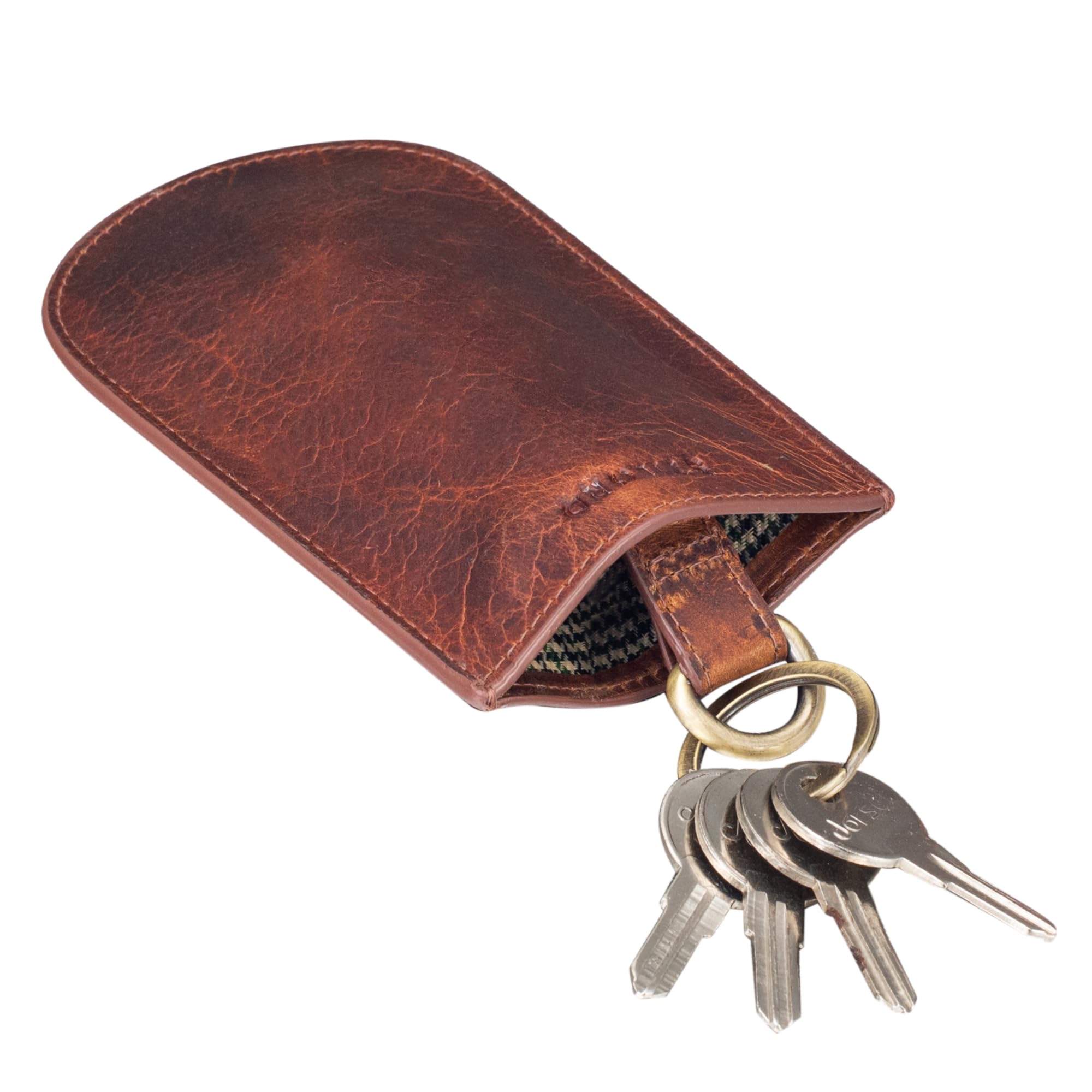 STILORD Toby' Porta Llaves Piel Vintage Organizador Llavero Cartera para Tarjetas Moneda Llaves Pequeño Estuche de Llaves para Bolso de Mano de Cuero Genuino