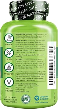 NATURELO Postnatal Multivitamin - Supplement for Breastfeeding Women - Plant-Based Vitamin D, Folate, Gentle Iron - for Nursing Mother, Baby - Post Natal Lactation Support 180 Capsules