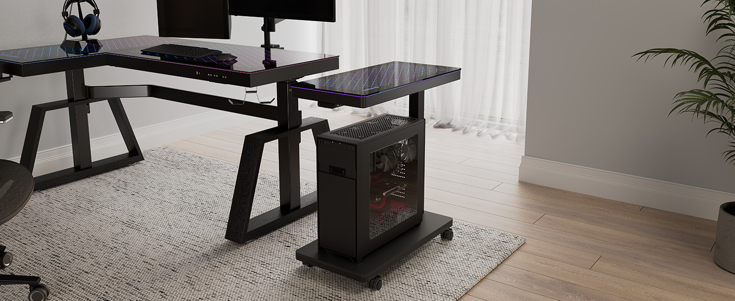 Creative Computer Tower Stand Computer Tower Stand EUREKA ERGONOMIC RGB Illuminated PC Tower Stand ...