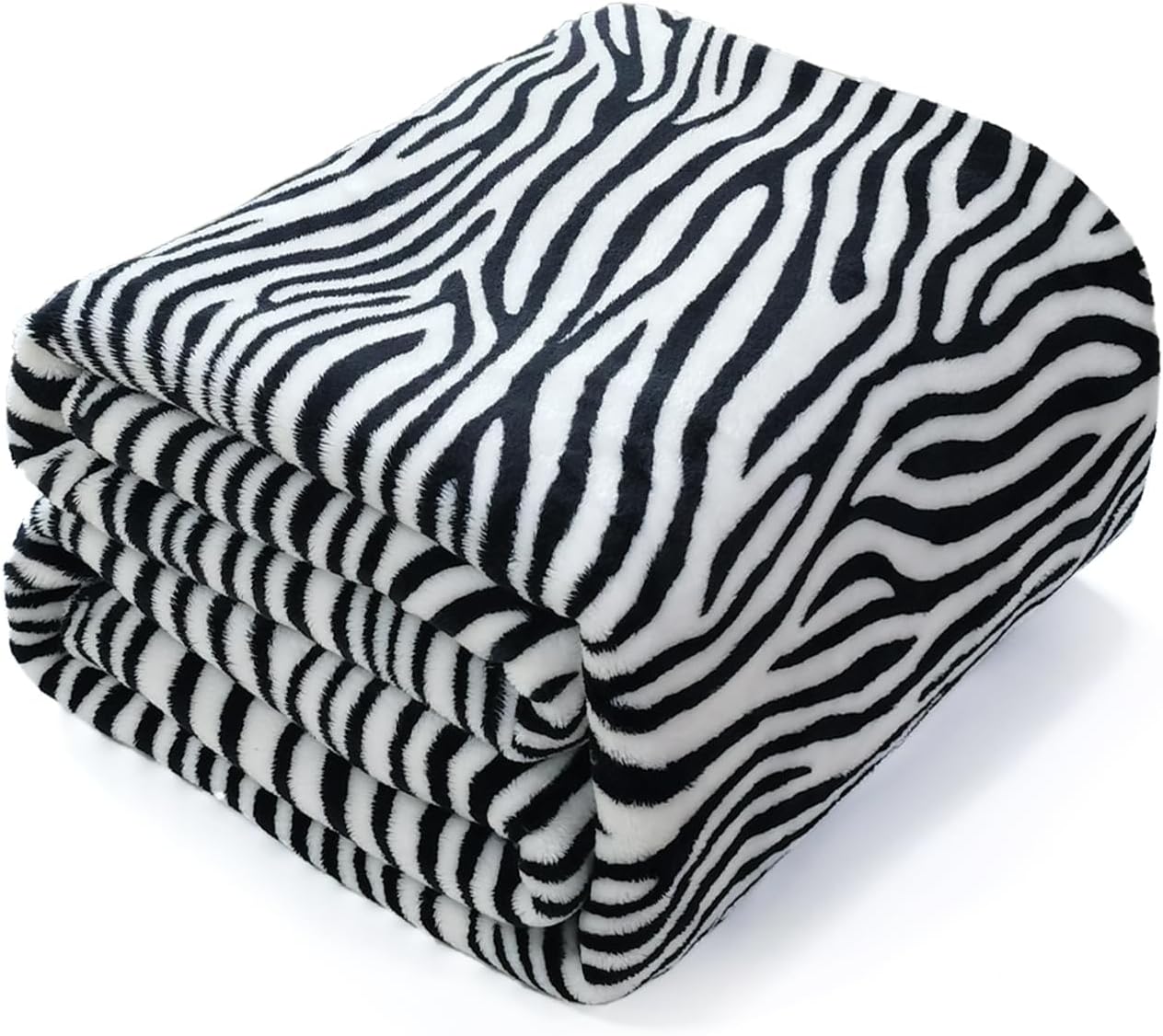 Vessia Zebra Printed Twin Blanket for Couch,Bed,Sofa, Soft Cozy Black and White Zebra Pattern Bed Blanket for Kids Adults Women, Lightweight Comfy Animal Flannel Home Decor for All Season - Image 5