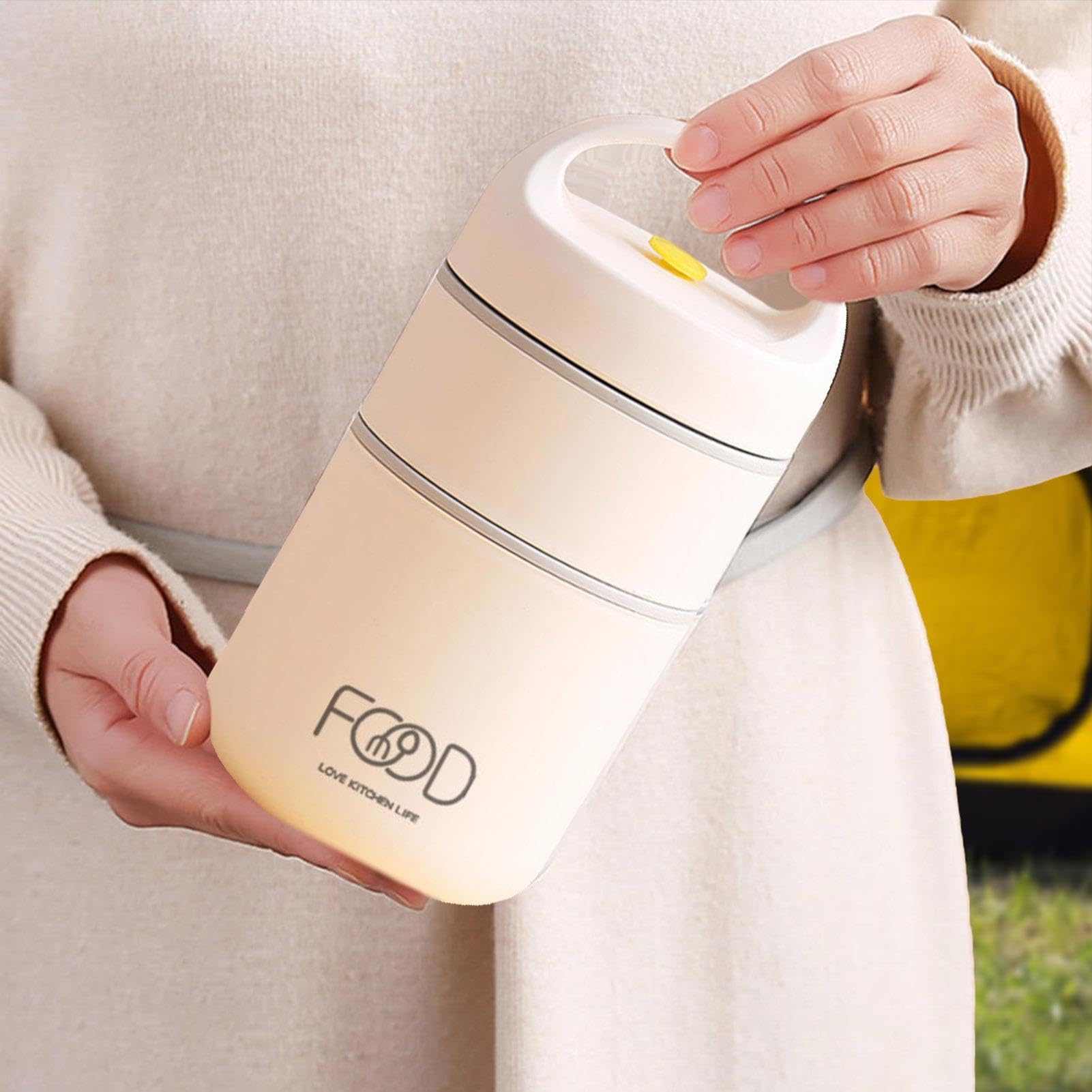 Boîte Isotherme Empilable 2 Étages Acier Inoxydable – Lunch Box Sous Vide Anti-Fuite Chaud/Froid