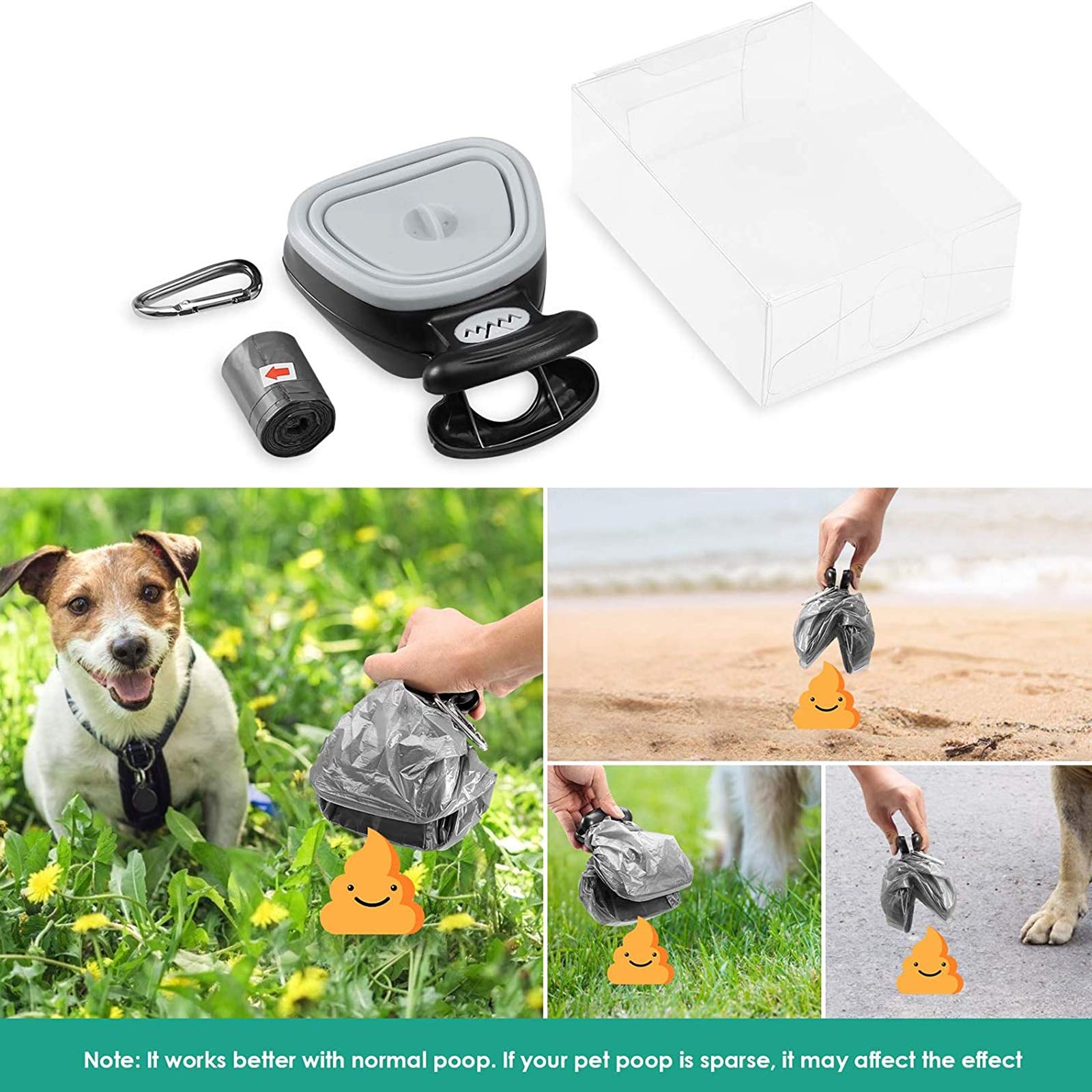 Pince à fumier Portable pour Chien Pooper Scooper Pelle à fumier pour Chien, Pelle à fumier Pliable avec Longue poignée adaptée aux Chiens et aux Chats,Bleu