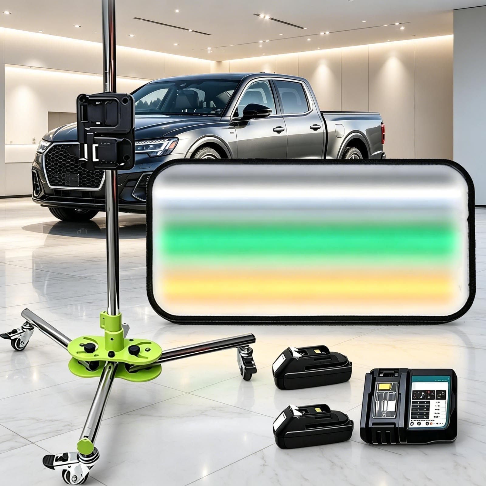 Pannello riflettente PDR con LED 9 colori e supporto regolabile