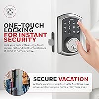 Vista 4 de Honeywell Cajas fuertes y cerraduras de puerta – Cerradura de puerta de entrada sin llave con teclado de pantalla táctil – Cerradura inteligente