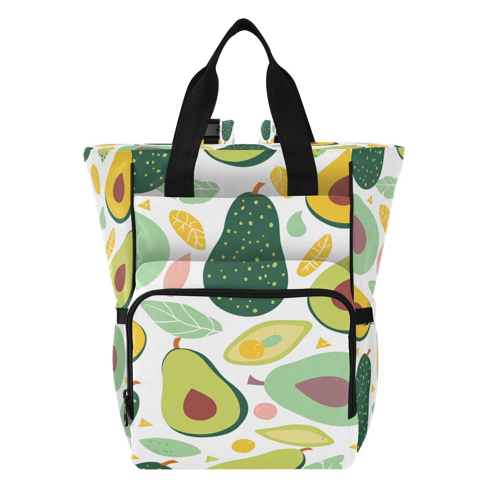 Aguacate De Dibujos Animados Mochilas de Pañales para Gran Capacidad Pañal Bolso Mochila para Viajar al Aire Libre Mamá y Papá