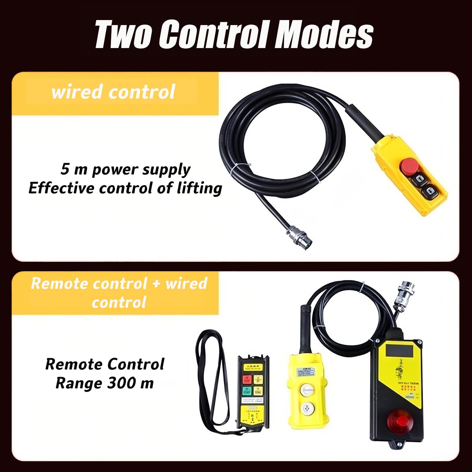 Polipasto eléctrico de cadena con capacidad de 230 kg, altura de elevación de 30 m y velocidad de 19 m/min para garaje, tienda y uso doméstico