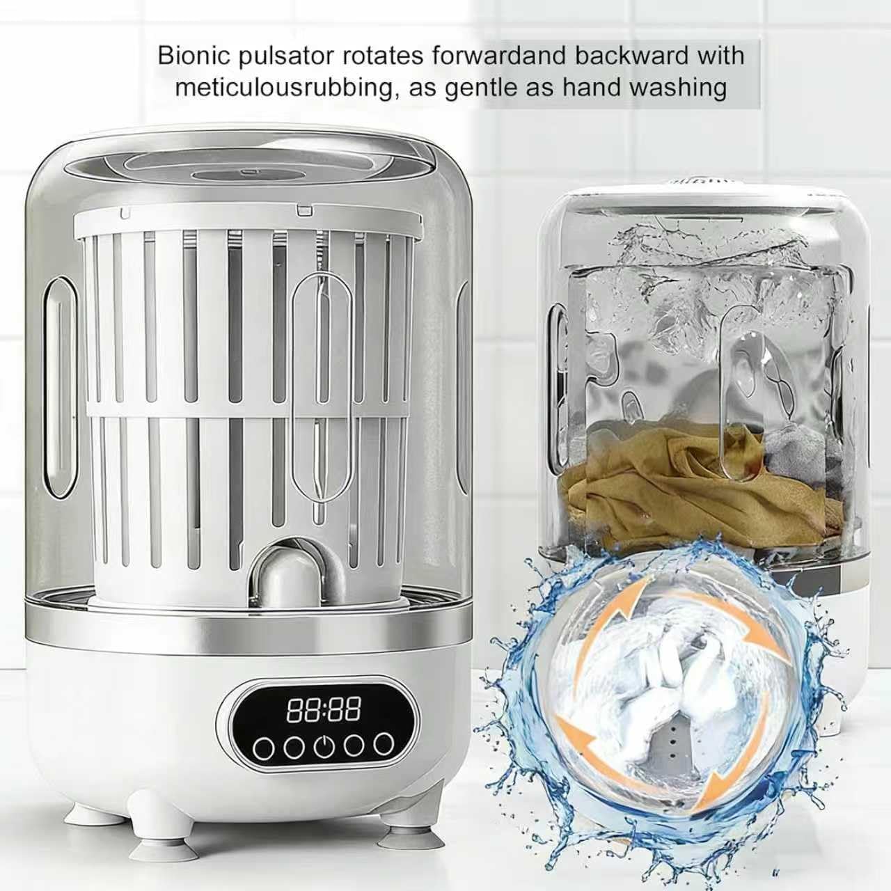 3L Portable Washing Machine,3 In 1 Portable Washer And Dryer Underwear Washing Machine,Mini Lavadora Portatil for Home, Apartment, Hotel, Camping & Travel 2026 - view 3