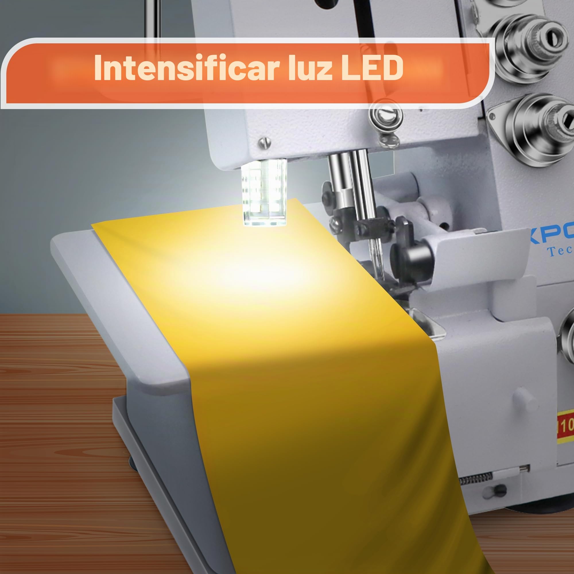 KPCB Máquina de coser overlock 3/4 hilos con kit de accesorios