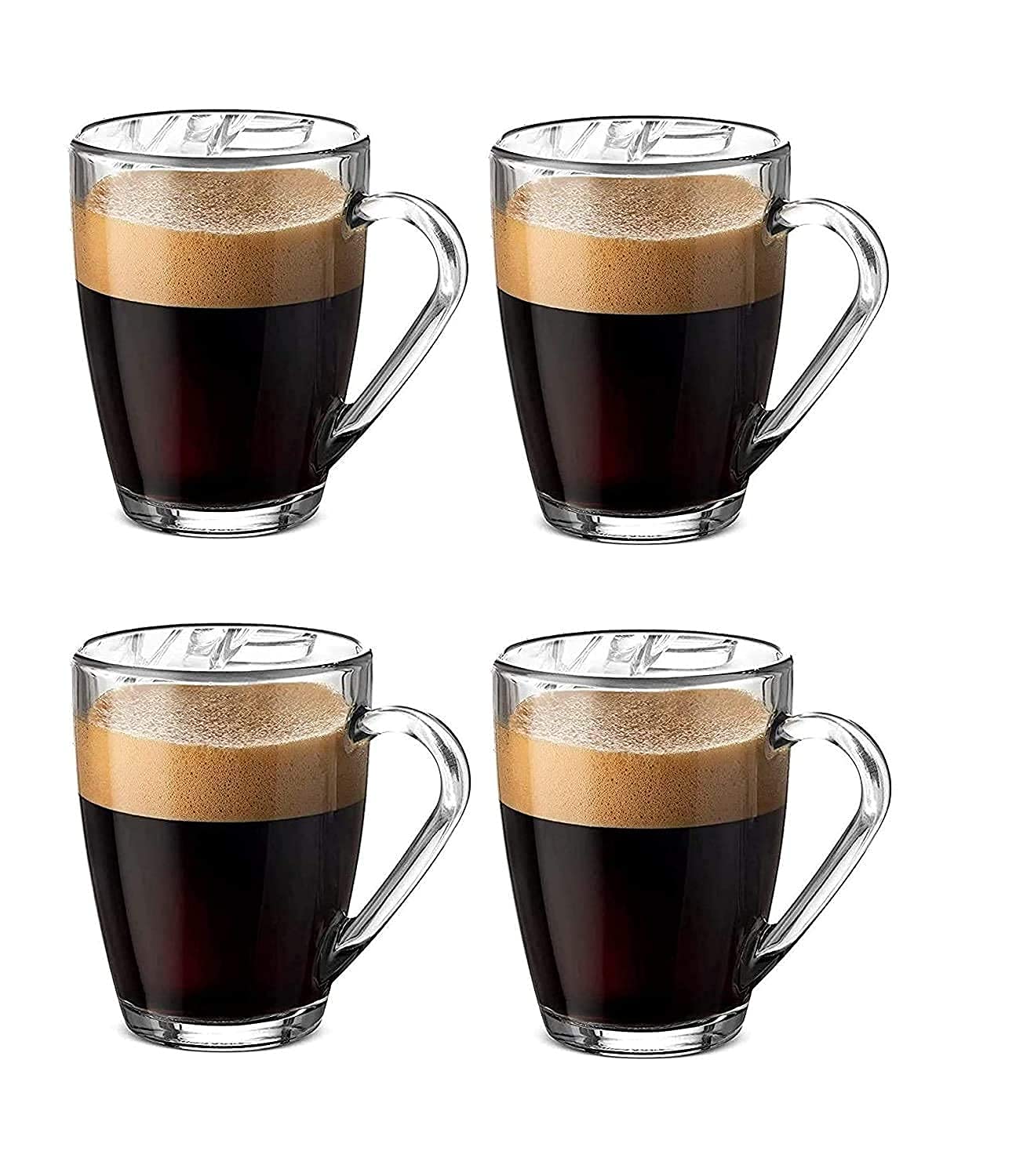 Golden Bird Crystal Clear Coffee Mug Warm Beverage Mugs Set For Tea,Coffee,Beverage (4 Pcs) - 215 Ml (B08X28NPF5) Amazon Price History, Amazon Price Tracker