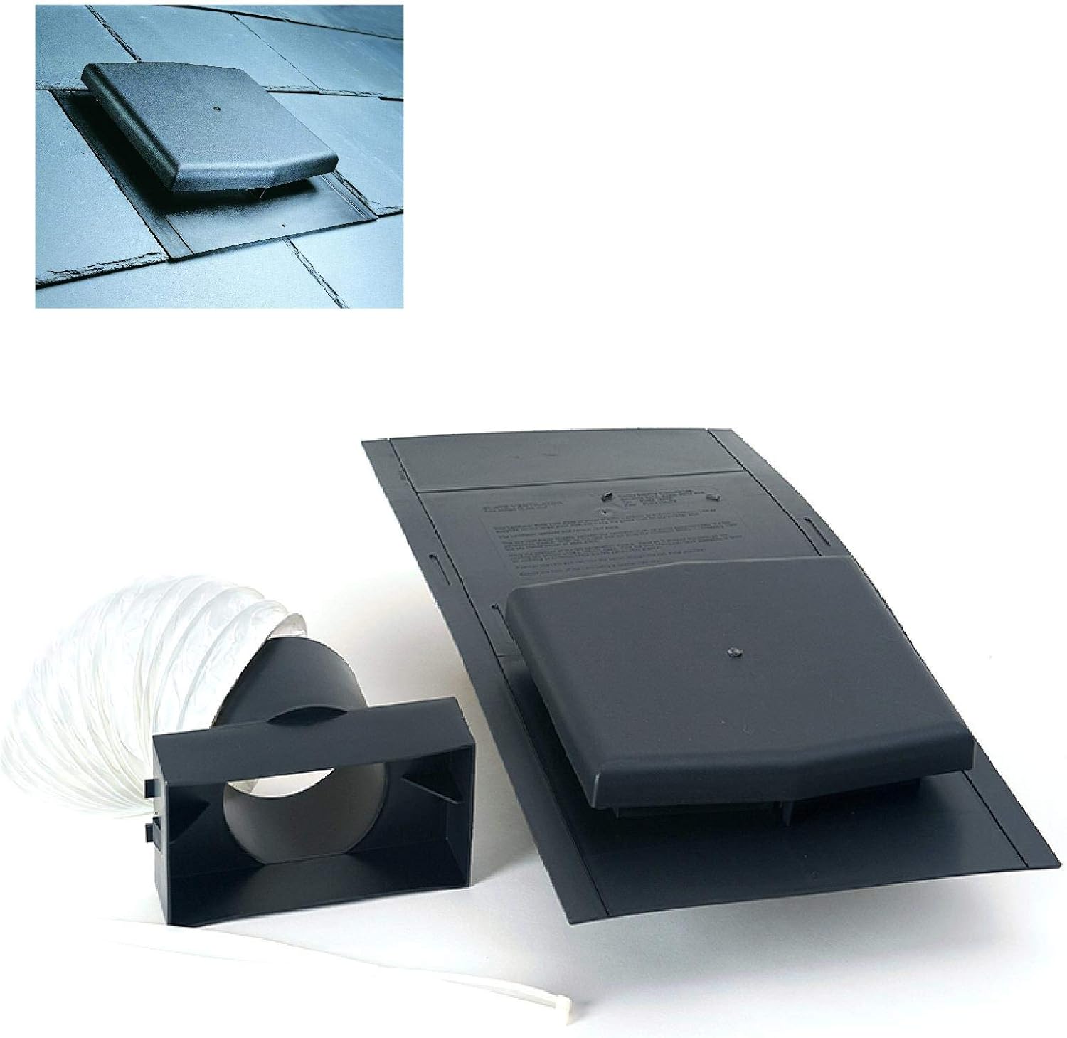 10K Slate Roof Tile Vent Ventilator & Adapter Kit, Extractor Fans