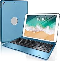 Vista 8 de NOKBABO Funda de teclado para iPad Pro de 9.7 pulgadas, iPad 2018 6ª generación, iPad 5ª generación 2017, iPad Air 2 y 1 con teclado, cubierta Oro