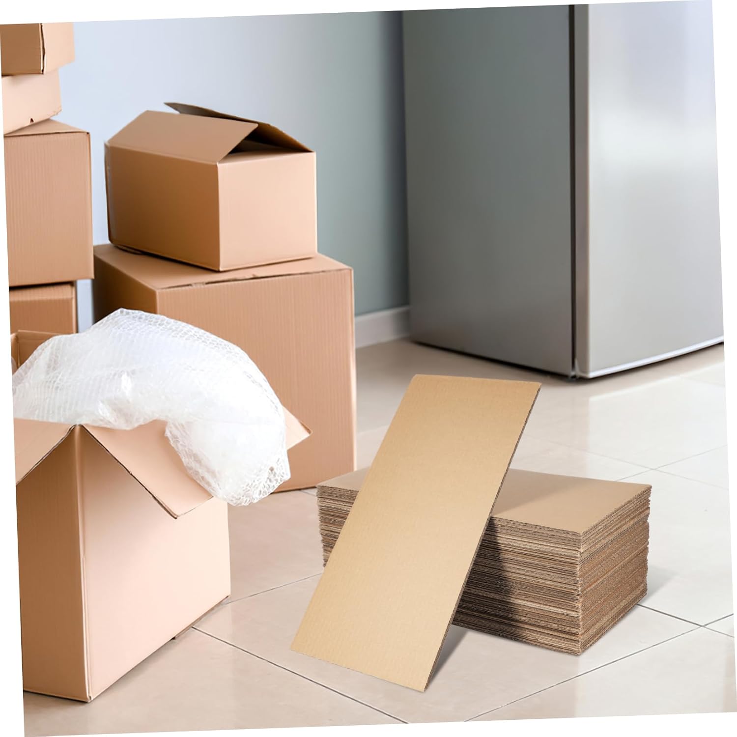 50pcs Corrugated Cardboard Sheets for Shipping Packing and Crafting Brown Paper Pads and Versatile Use