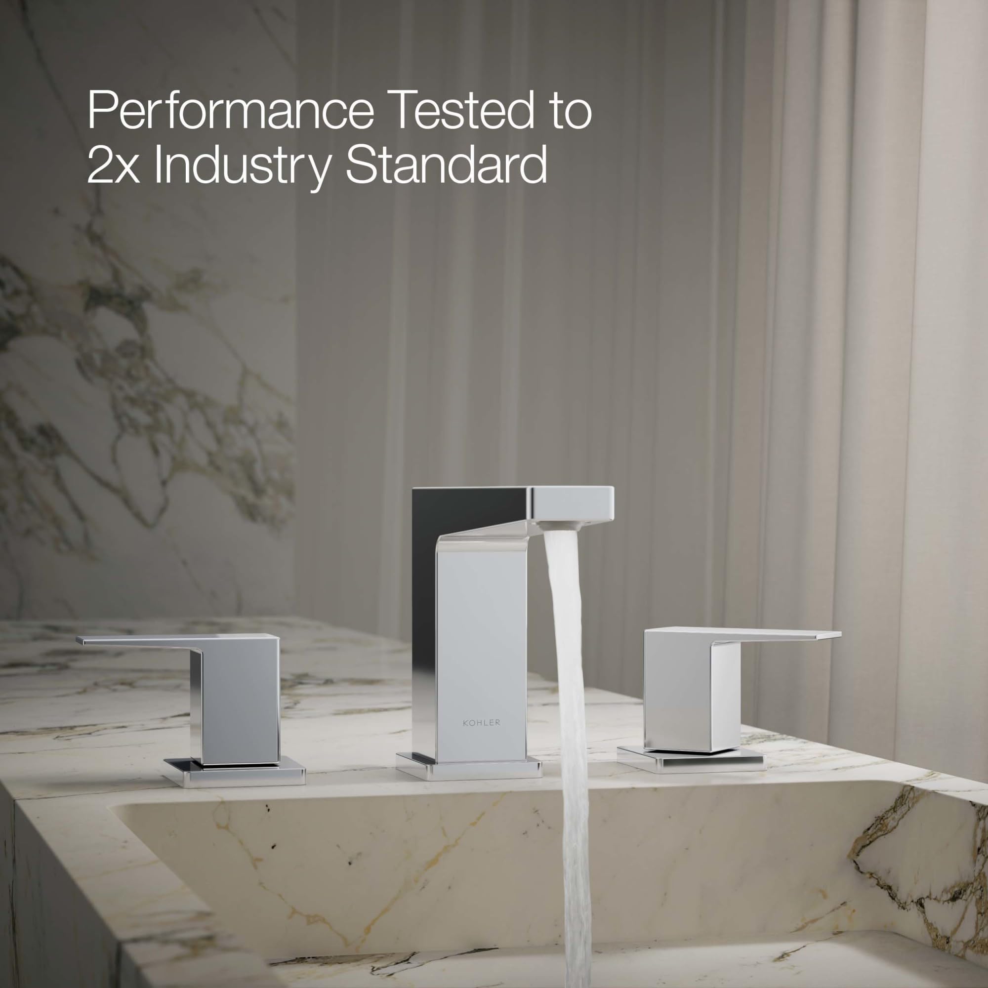 Kohler K-36786-4-CP Honesty® Widespread Bathroom Sink Faucet