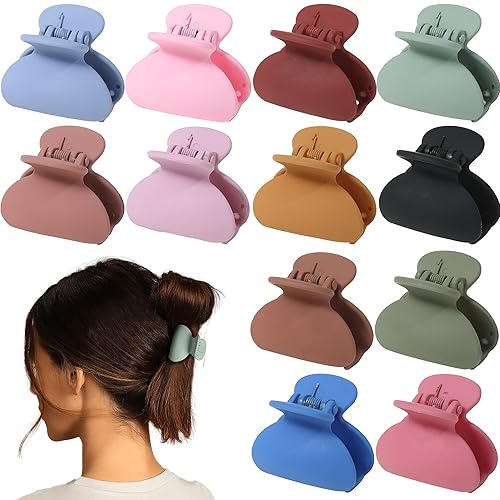 HAIMEIKANG 12 pinzas pequeñas para el cabello para mujer pinzas pequeñas para el cabello fino y grueso mini pinzas de mandíbula de 16 pulgadas