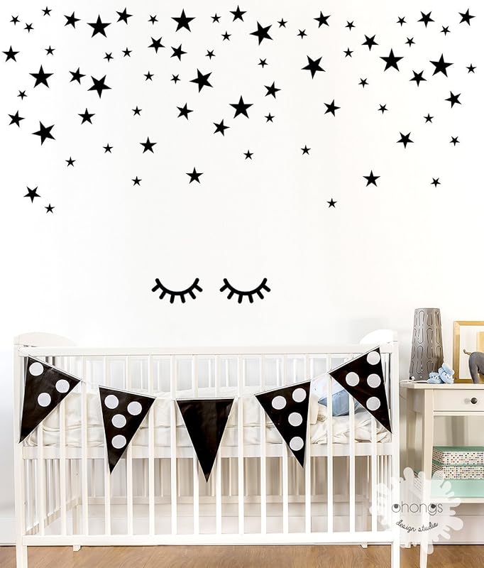 Eyes Wall Decal/Sleepy Eyes Sticker/Kids Wall Decal/Door