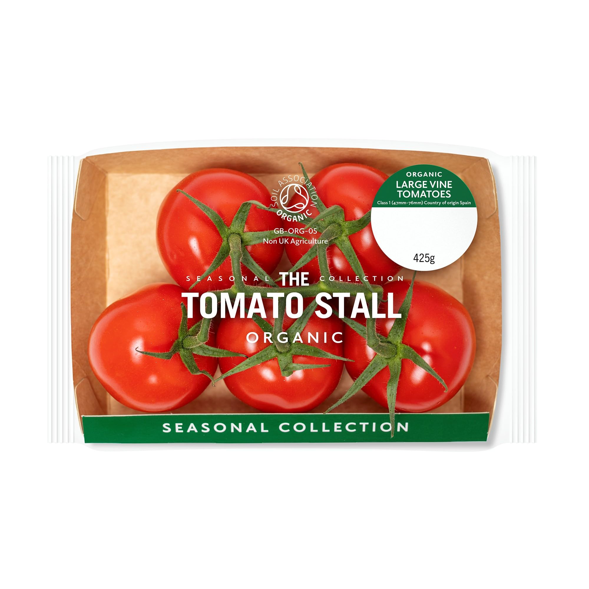 The Tomato Stall Organic Large Vine Tomatoes, 425g