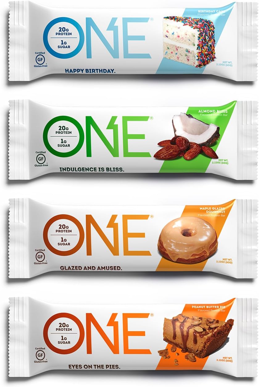 Protein Bars, Best Sellers Variety Pack, Gluten Free Protein Bars with 20g Protein and 1g Sugar, Pantry Staples, 2.12 oz (12 Count)