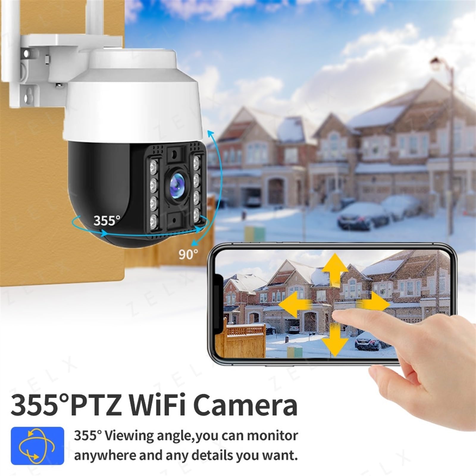 Zestawy do monitoringu DVR, Kamera IP 8MP 4K Zewnętrzne HD 5MP H.265 CCTV Kamera bezpieczeństwa AI Automatyczne śledzenie System nadzoru wideo 1080P P2P, CCTV na zewnątrz(2MP Add 32GB Card)