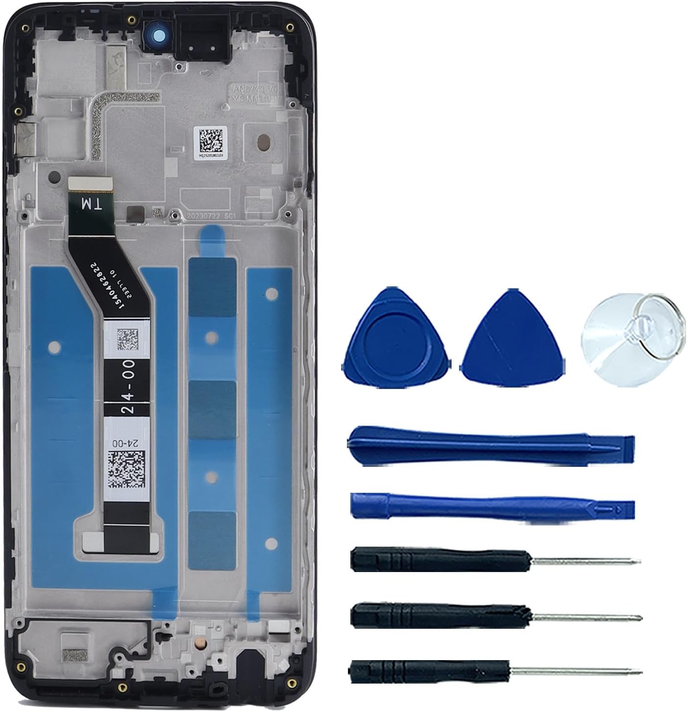 for Motorola Moto G Power 2024 5G Screen Replacement Frame XT2415 XT2415-1 XT2415v XT2415-5 LCD Screen Display Touch Panel Digitizer Assembly with Frame Replacement 6.7"