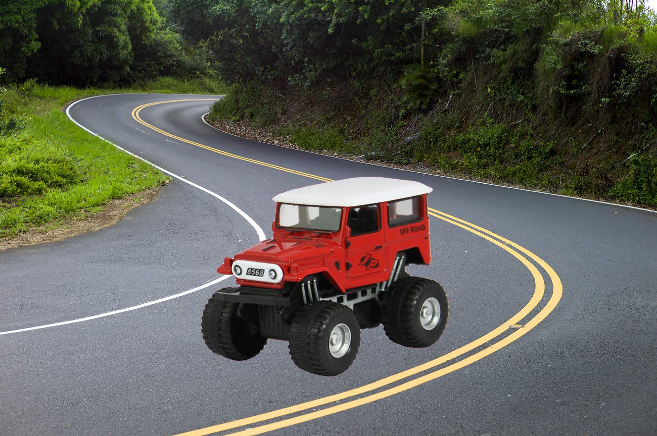 LIGHTER HOUSE�Imported Stuff Alloy Die cast Pull Back Model Monster Jeep, Metal Diecast Toy Vehicle Truck/B�Day Return Gift (Pack of 1)-Assorted Colour