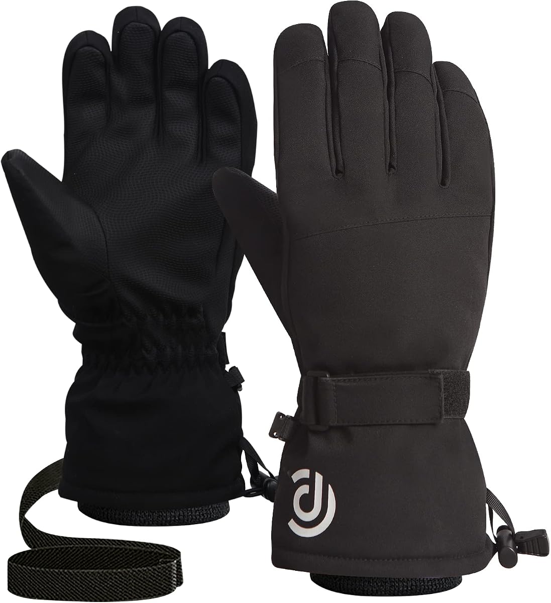 Guantes de invierno para hombre y mujer, cálidos, impermeables, para esquí, guantes de nieve con pantalla táctil de 5 capas para clima frío
