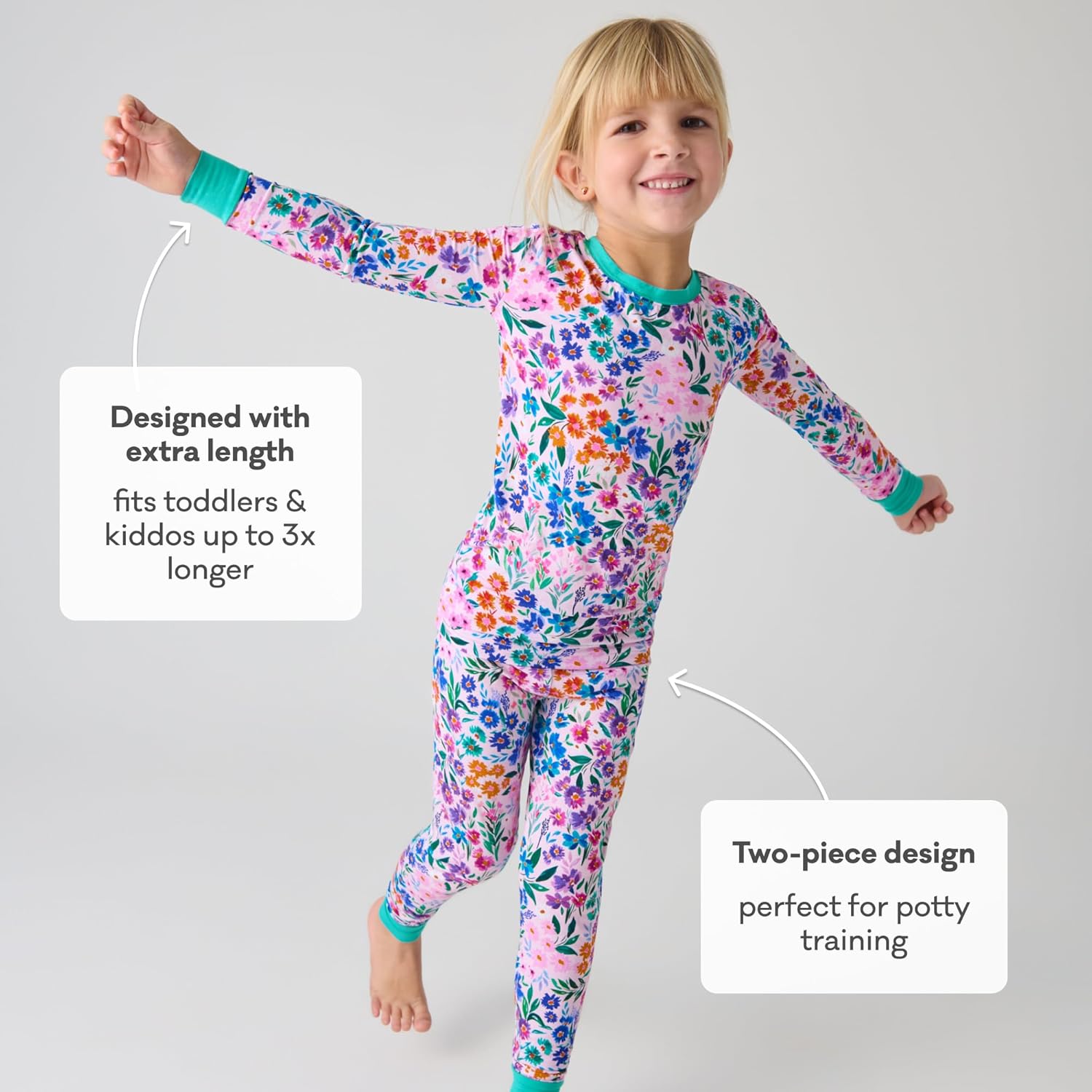 Little Sleepies Two-Piece Pajama Set for Boys & Girls, Soft Viscose from Bamboo Toddler Pajamas for Kids, Family Matching PJs - Image 5