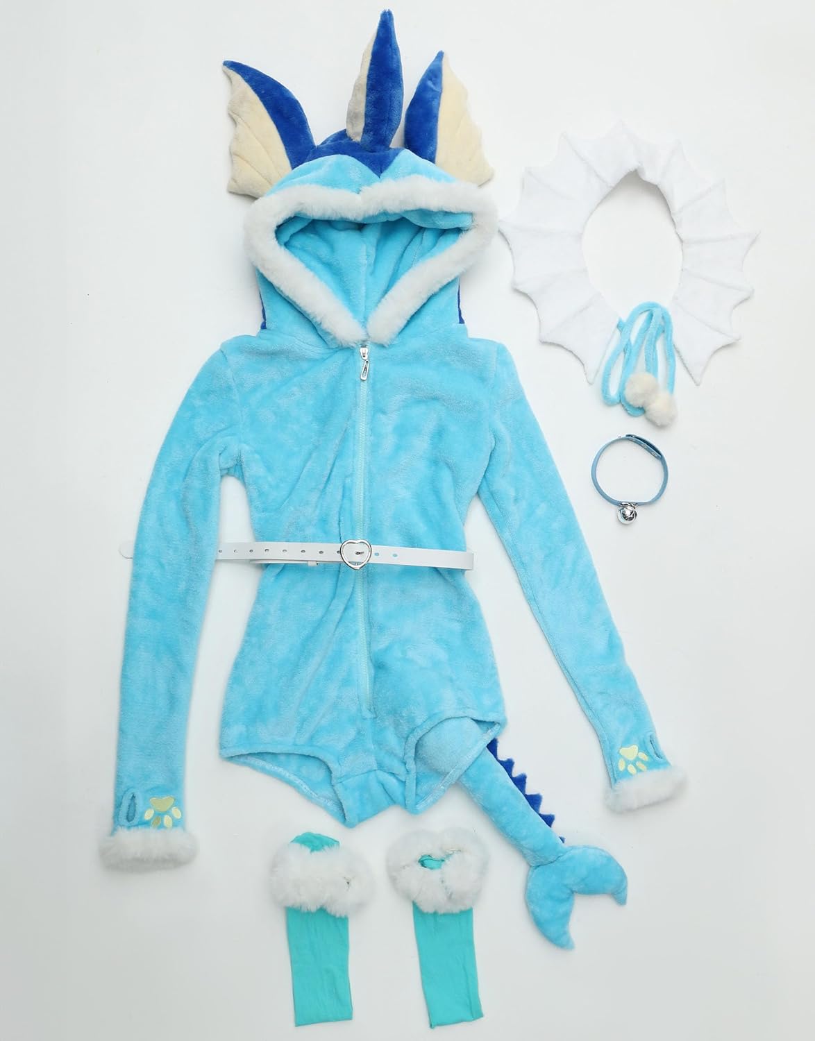 Mobbunny Women Onesie Pajamas Halloween Christmas Sleepwear Animal Romper Fuzzy Blue Loungewear Fluffy Hooded Homewear - Image 6